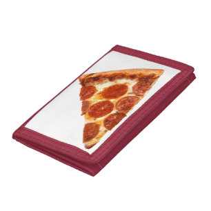 SlipperyJoe's classic pepperoni pizza slice melted Trifold Wallet