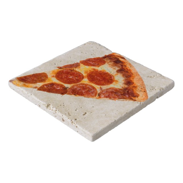 SlipperyJoe's classic pepperoni pizza slice melted Trivet (Corner)