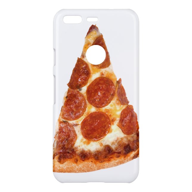 SlipperyJoe's classic pepperoni pizza slice melted Uncommon Google Pixel Case (Back)
