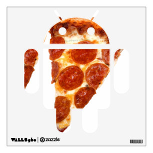 SlipperyJoe's classic pepperoni pizza slice melted Wall Decal