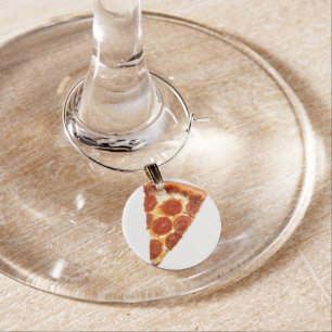 SlipperyJoe's classic pepperoni pizza slice melted Wine Charm