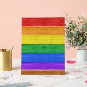 SlipperyJoe's classic rainbow tactile handcrafted  Acrylic Sign