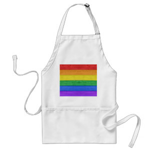 SlipperyJoe's classic rainbow tactile handcrafted  Adult Apron
