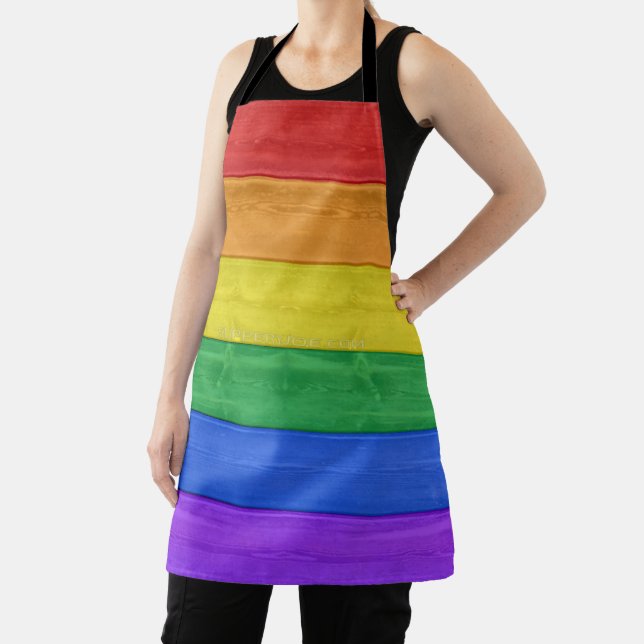 SlipperyJoe's classic rainbow tactile handcrafted  Apron (Insitu)