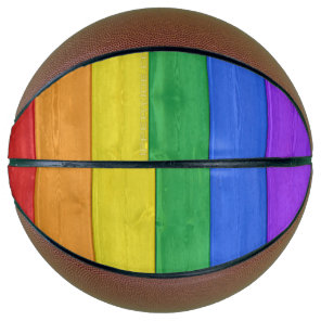 SlipperyJoe's classic rainbow tactile handcrafted  Basketball
