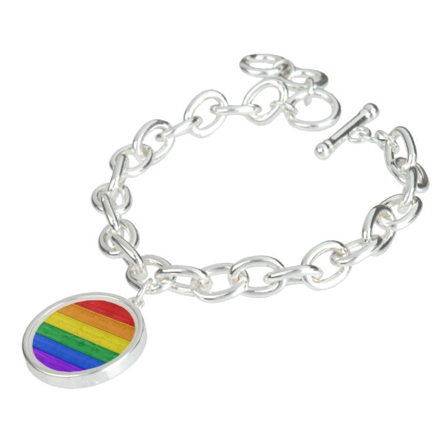 SlipperyJoe's classic rainbow tactile handcrafted  Bracelet (Side)