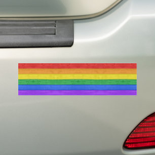 SlipperyJoe's classic rainbow tactile handcrafted Bumper Sticker