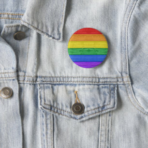 SlipperyJoe's classic rainbow tactile handcrafted Button