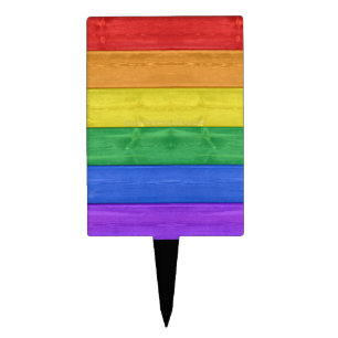SlipperyJoe's classic rainbow tactile handcrafted Cake Topper
