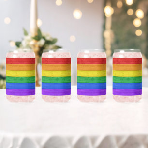 SlipperyJoe's classic rainbow tactile handcrafted Can Glass