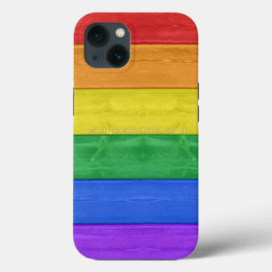 SlipperyJoe's classic rainbow tactile handcrafted iPhone 13 Case