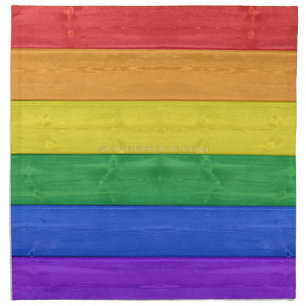 SlipperyJoe's classic rainbow tactile handcrafted  Cloth Napkin