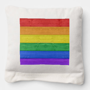 SlipperyJoe's classic rainbow tactile handcrafted  Cornhole Bags