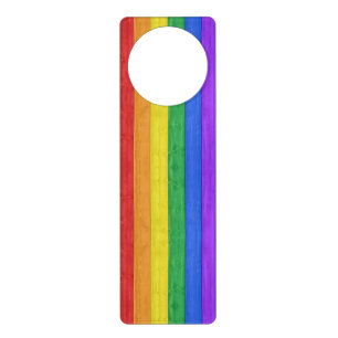 SlipperyJoe's classic rainbow tactile handcrafted  Door Hanger