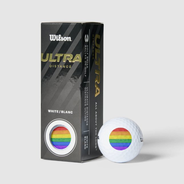SlipperyJoe's classic rainbow tactile handcrafted  Golf Balls (Packaging)