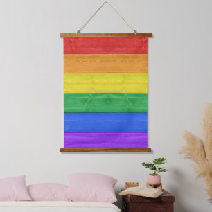 SlipperyJoe's classic rainbow tactile handcrafted Hanging Tapestry