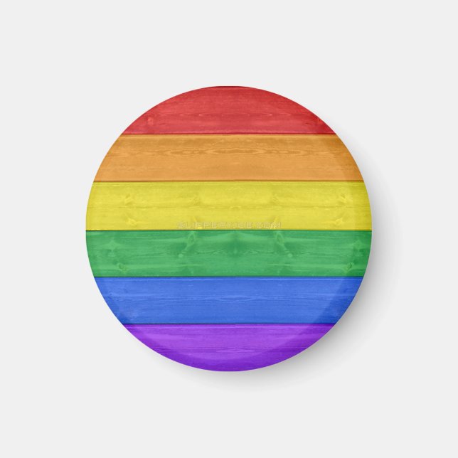 SlipperyJoe's classic rainbow tactile handcrafted  Magnet (Front)