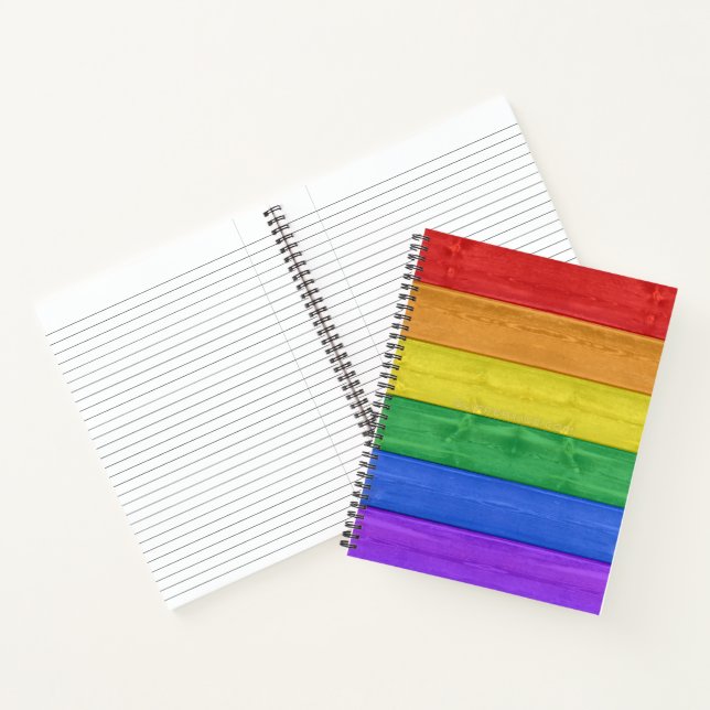 SlipperyJoe's classic rainbow tactile handcrafted  Notebook (Inside)