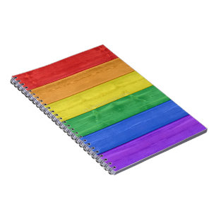 SlipperyJoe's classic rainbow tactile handcrafted  Notebook