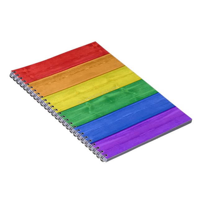 SlipperyJoe's classic rainbow tactile handcrafted  Notebook (Right Side)
