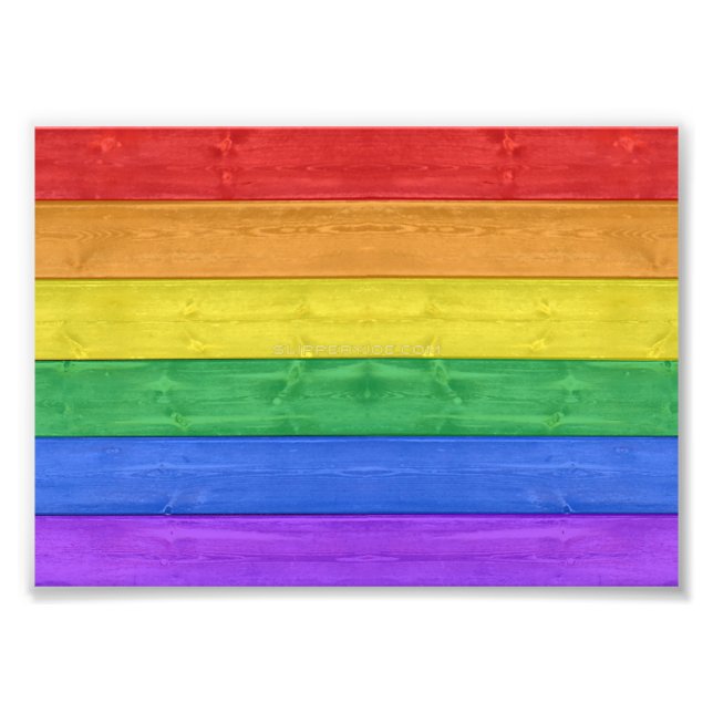 SlipperyJoe's classic rainbow tactile handcrafted  Photo Print (Front)