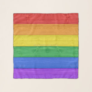 SlipperyJoe's classic rainbow tactile handcrafted  Scarf