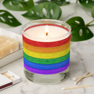 SlipperyJoe's classic rainbow tactile handcrafted Scented Candle