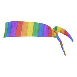 SlipperyJoe's classic rainbow tactile handcrafted Tie Headband