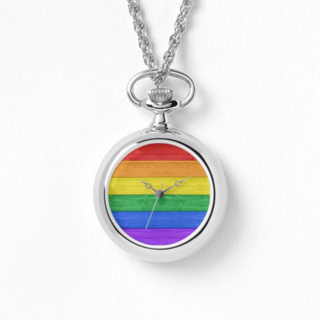 SlipperyJoe's classic rainbow tactile handcrafted  Watch (Front)