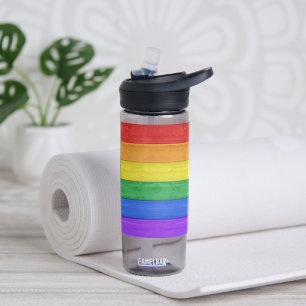 SlipperyJoe's classic rainbow tactile handcrafted  Water Bottle