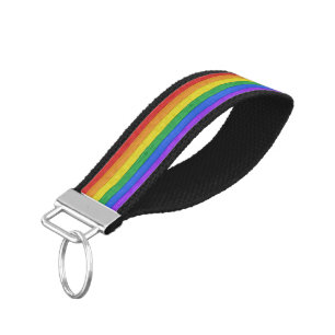 SlipperyJoe's classic rainbow tactile handcrafted Wrist Keychain