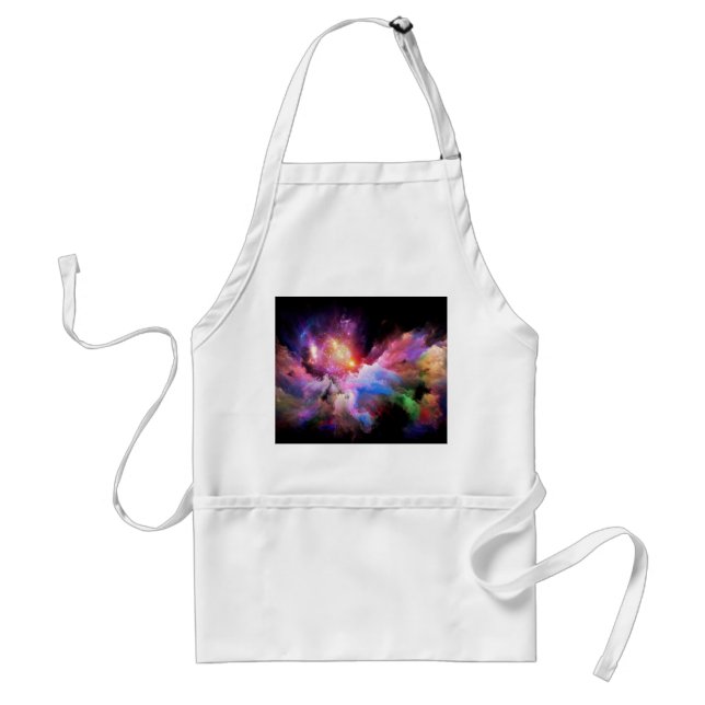 SlipperyJoe's cloud artwork abstract vibrant surre Adult Apron (Front)