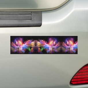 SlipperyJoe's cloud artwork abstract vibrant surre Bumper Sticker
