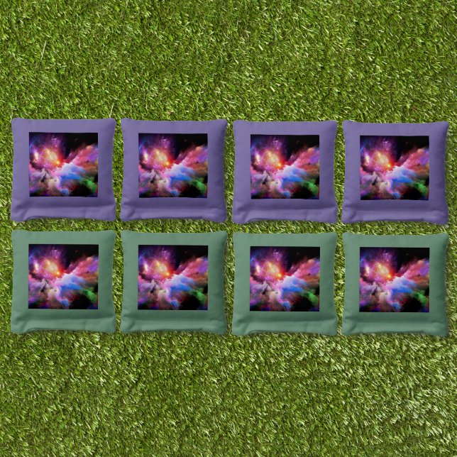 SlipperyJoe's cloud artwork abstract vibrant surre Cornhole Bags (Set)