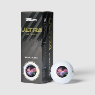 SlipperyJoe's cloud artwork abstract vibrant surre Golf Balls