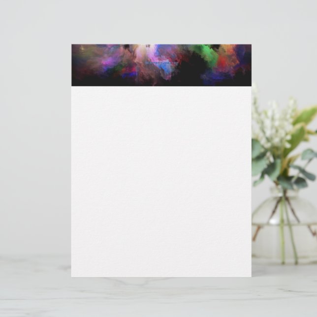 SlipperyJoe's cloud artwork abstract vibrant surre Letterhead (Standing Front)