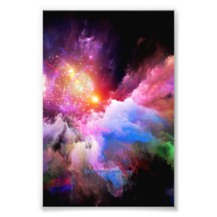 SlipperyJoe's cloud artwork abstract vibrant surre Photo Print