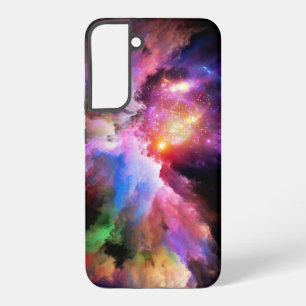 SlipperyJoe's cloud artwork abstract vibrant surre Samsung Galaxy S22+ Case