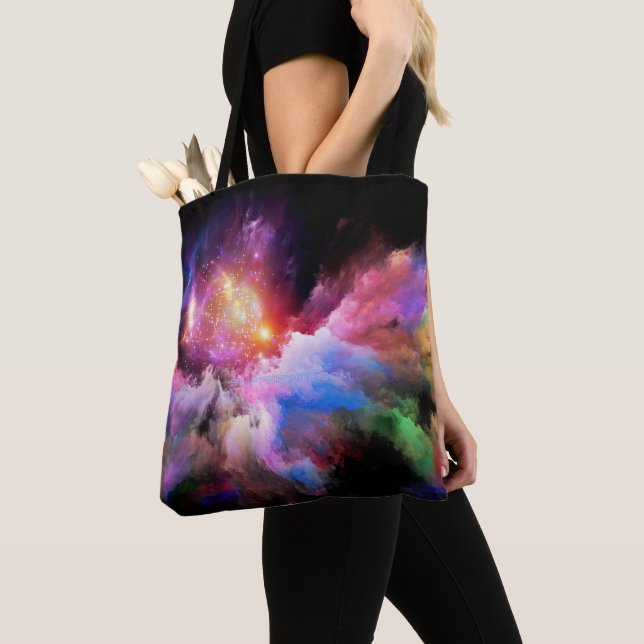 SlipperyJoe's cloud artwork abstract vibrant surre Tote Bag (Close Up)