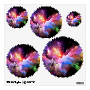 SlipperyJoe's cloud artwork abstract vibrant surre Wall Decal