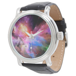 SlipperyJoe's cloud artwork abstract vibrant surre Watch
