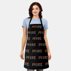 SlipperyJoe's colorful creative Pride-themed text- Apron