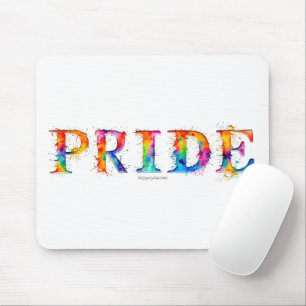 SlipperyJoe's colorful creative Pride-themed text- Mouse Pad