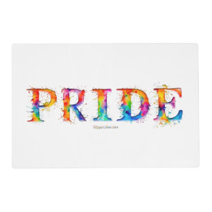 SlipperyJoe's colorful creative Pride-themed text- Placemat