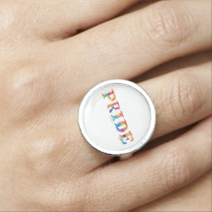 SlipperyJoe's colorful creative Pride-themed text- Ring