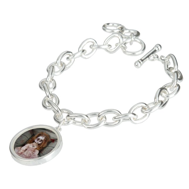 SlipperyJoe's creepy doll pale face creepy blood d Bracelet (Side)