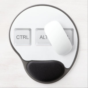 SlipperyJoe's CTRL ALT DEL computer keyboard butto Gel Mouse Pad