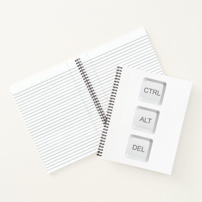 SlipperyJoe's CTRL ALT DEL computer keyboard butto Notebook (Inside)