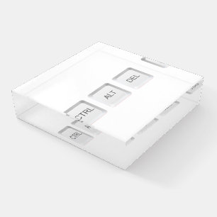 SlipperyJoe's CTRL ALT DEL computer keyboard butto Paperweight