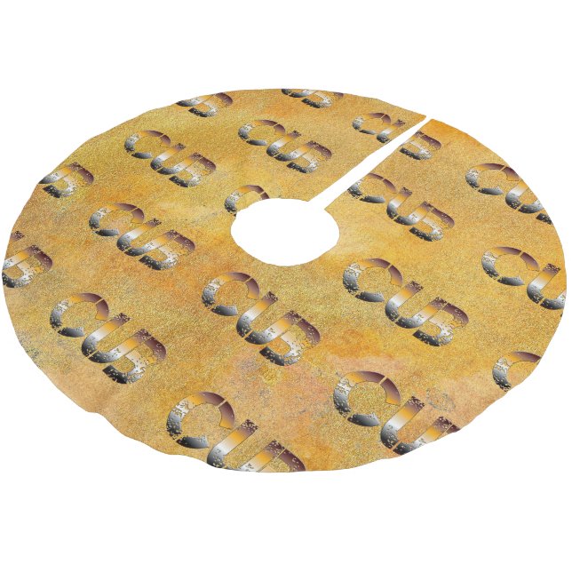 SlipperyJoe's cub bear culturally rooted LGBTQIA a Brushed Polyester Tree Skirt (Angled)